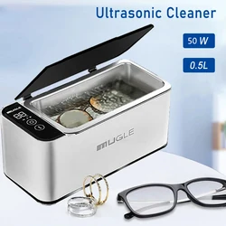 Ultrasonic Cleaner 50W Glasses Ultrasonic Cleaning Bath 500ML High Frequency Ultrasound Washing Machine For Jewelry Ring Denture