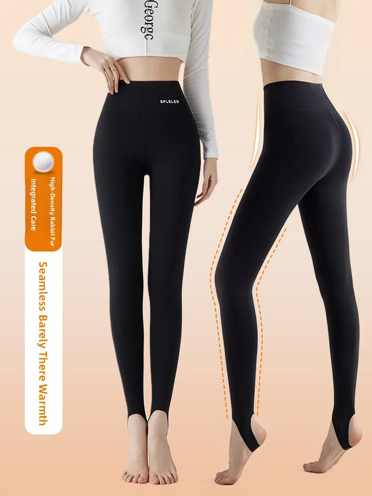 

High-Waist Fce Lined Fitn Pants Women's Autumn Winter New Sle Running Yoga Pants Warm Tummy Control Slimming