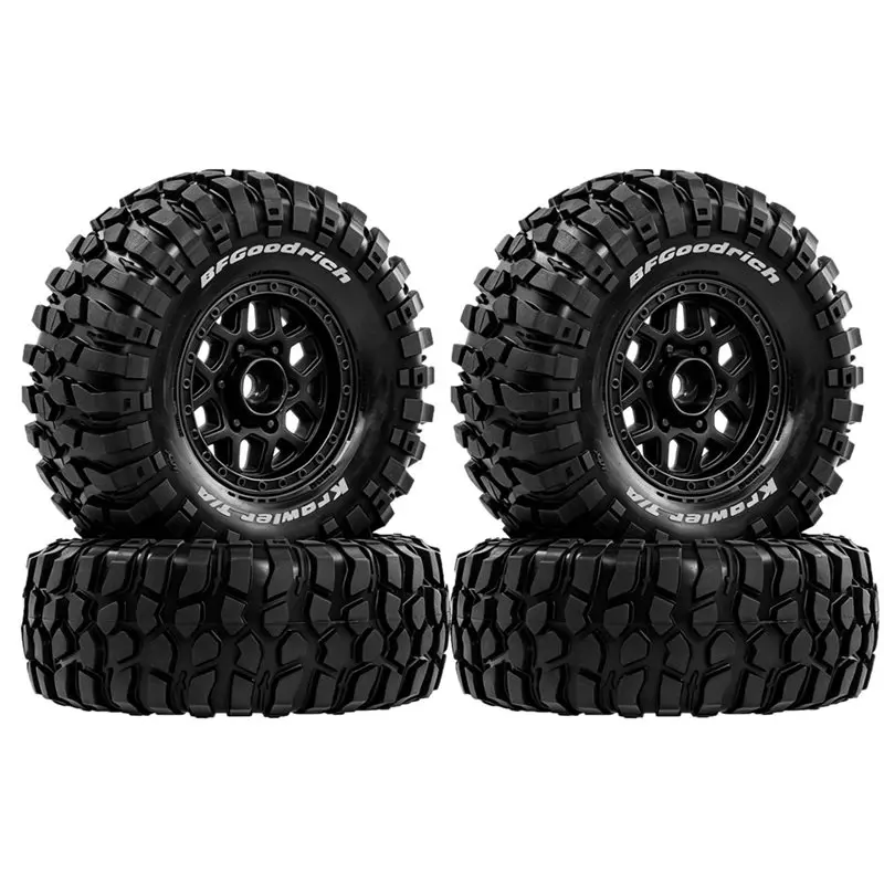 FBIL-Wheels Tires 1/10 1/12 RC Short Course Truck 12Mm Hex For HSP Feiyue FY08 Wltoys GTFANS M60 Car Upgrade Tyres Black