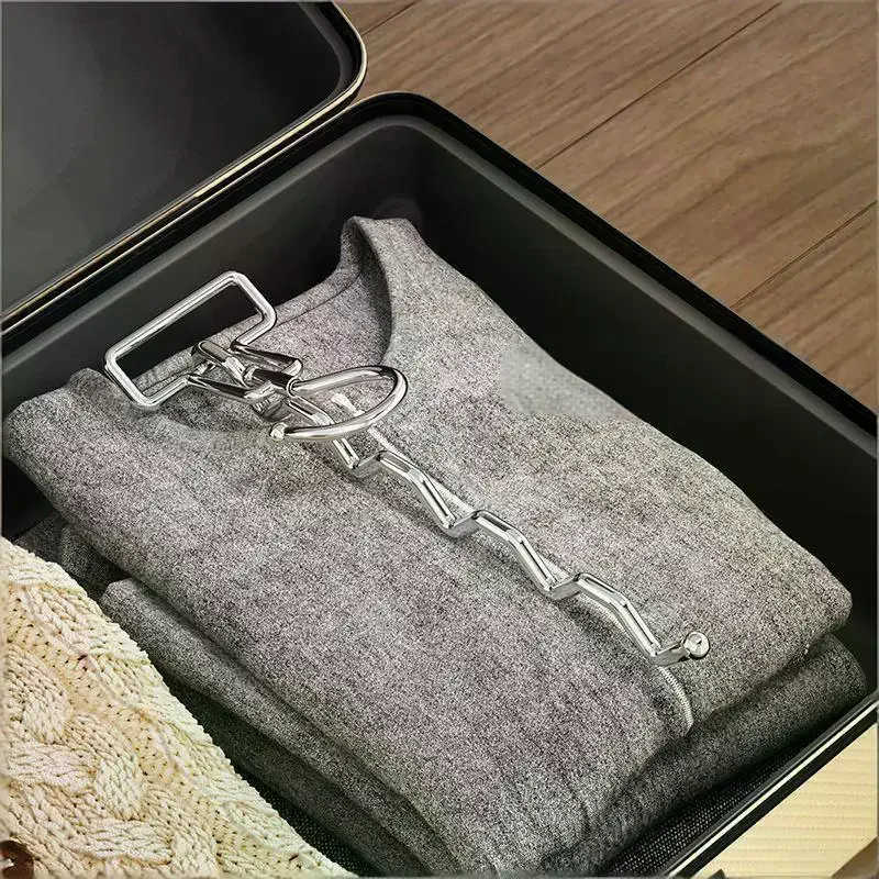 1Pcs Portable Clothes Drying Rack Foldable Clothes Hanger Travel Hotel Wardrobe Drawer Door Mounted Punch-free Cloth Drying Rack view 2