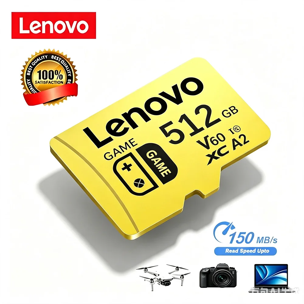 Lenovo Hot Sale Memory Card Class10 High Capacity U3 V30 Micro SD Card Multiple Sizes For Computer/Monitoring/Phone/Camera