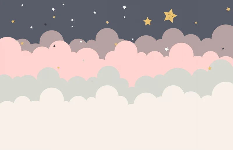Benutzerdefinierte Rosa Sterne Wolken Tapete für Kinderzimmer Jungen Mädchen Schlafzimmer Wand Gemälde Kindergarten 3D tapeten wohnkultur