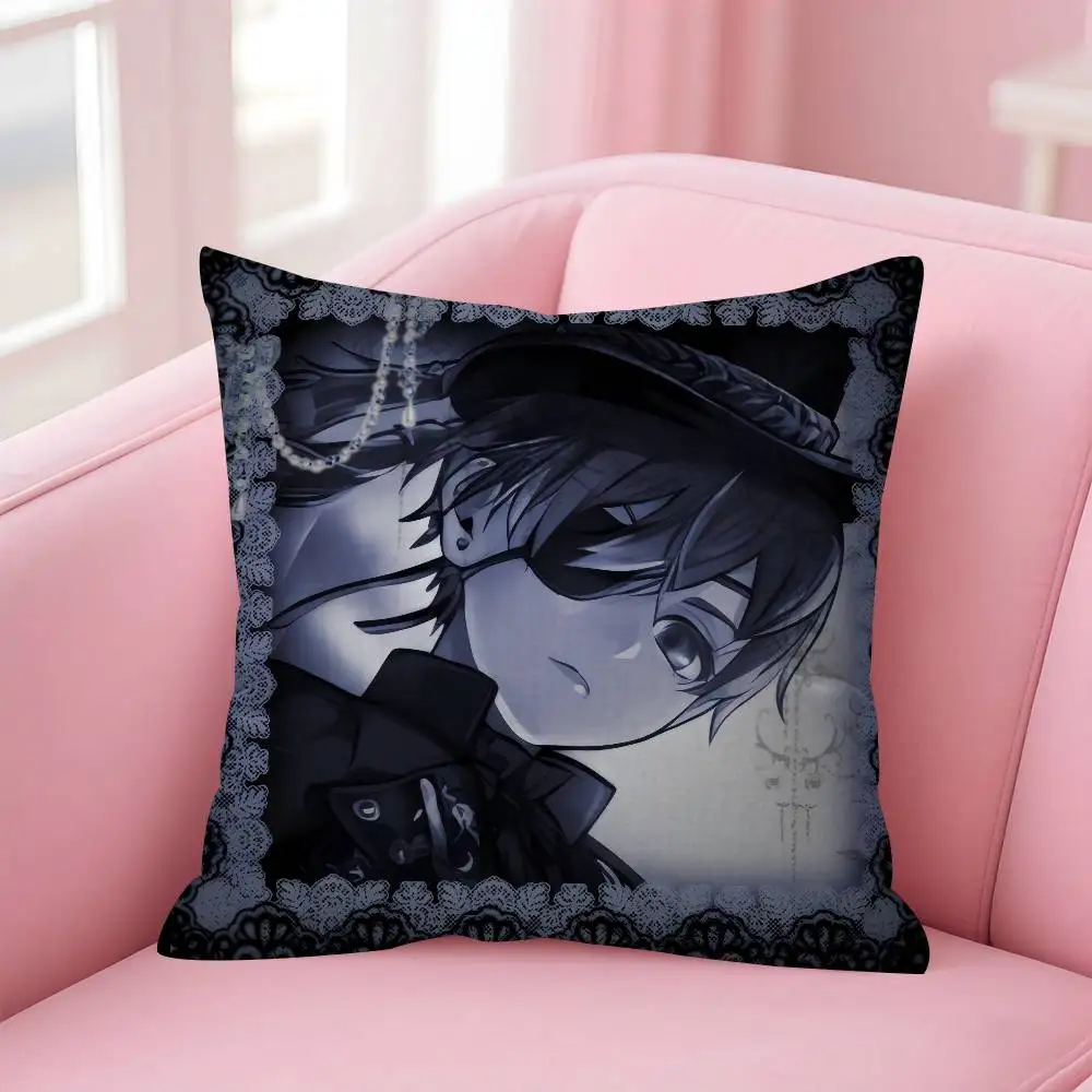 Anime Black Butler horror   Cushion Cover Inches Farmhouse Decor Home Throw Pillow Covers for Couch Decorations - view 6