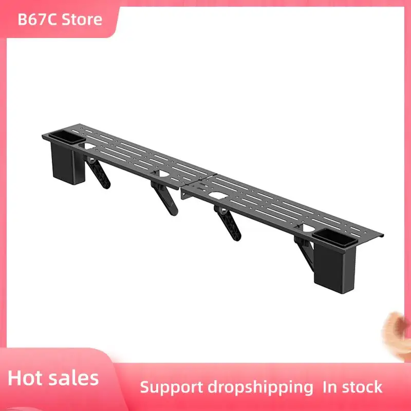 B67C TV Screen Shelf Adjustable Desktop Organizer For Monitors Media Boxes For TV Rack
