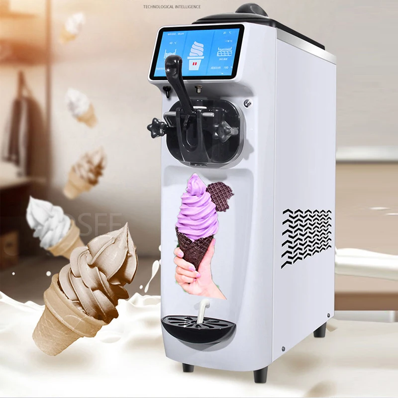 Commercial Ice Cream Machine, Large Capacity Small Table, Single Flavor Frozen Yogurt Machine