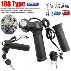 Universal Voltage Electric Bicycle Handlebar Twist Accelerator E-Bike Throttle Grip Scooter Handle Replacement Parts Accessories