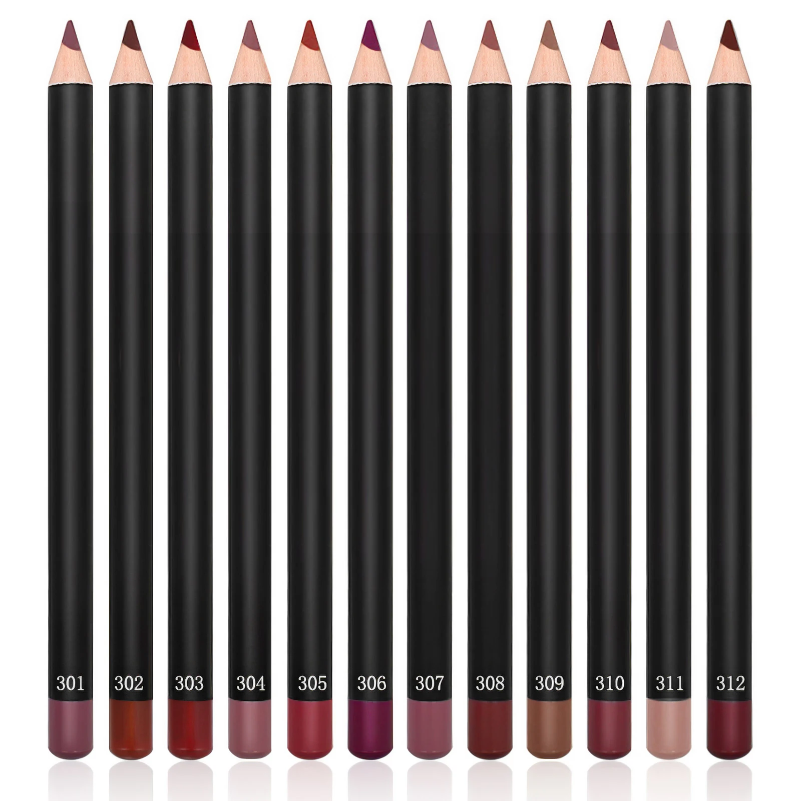 12 pz Colori Lunga Durata Sbavature Linea Matite Prova Che Modella Matita Matita Per Le Donne Kit di Trucco Lip Liner Cosmetici