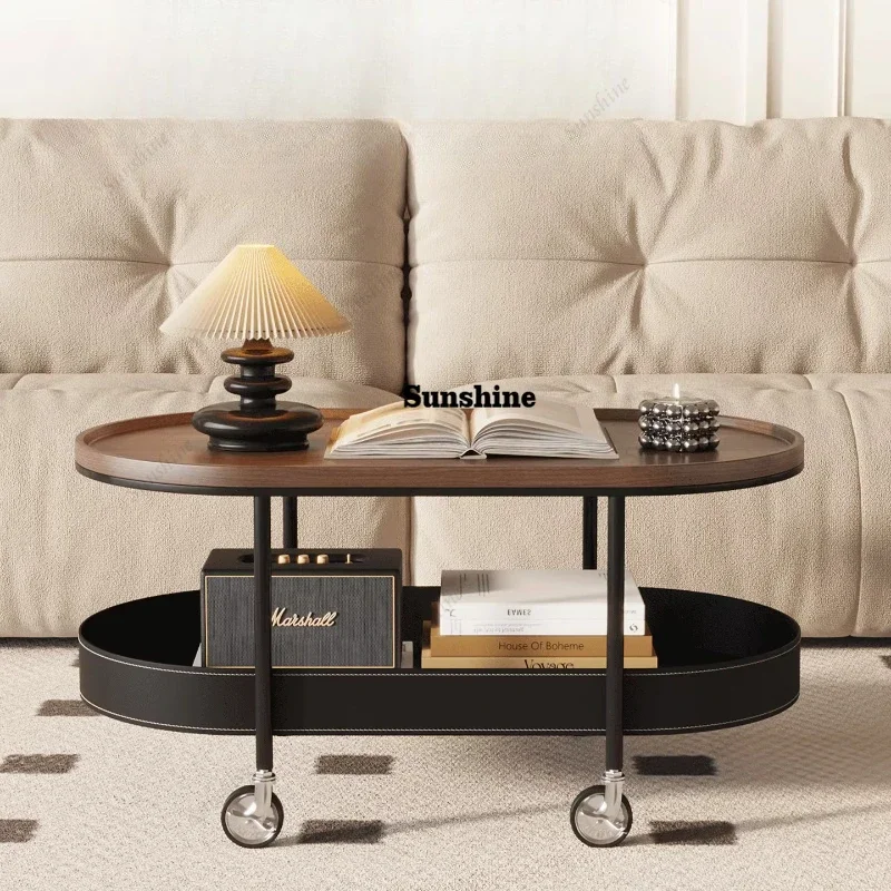 

French medieval style advanced sense removable coffee table household living room small tableTJ