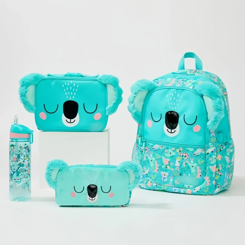 

Australian Koala Backpack Large-capacity Hand-held Double-layer Meal Bag Student Stationery Set 650ml Water Cup Festival Gifts