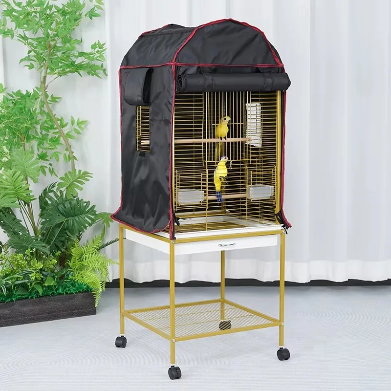 universal-bird-cage-accessories-mesh-seed-catcher-and-blackout-night-cover-for-large-parrot-cage