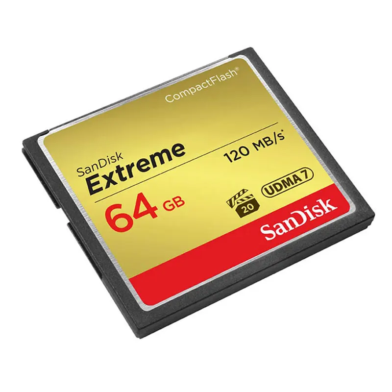 Sandisk-Compact Flash Memory Card, CompactFlash, Cartão CF, Câmeras digitais aplicáveis, Câmeras DSLR, alta velocidade, 32 GB, 64 GB, 128 GB, 800X