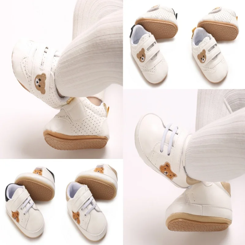 

Модная детская обувь для малышей от 0 до 18 месяцев, милая детская спортивная обувь из искусственной кожи с мультяшным рисунком, нескользящая резиновая подошва, нескользящая детская обувь для ходьбы