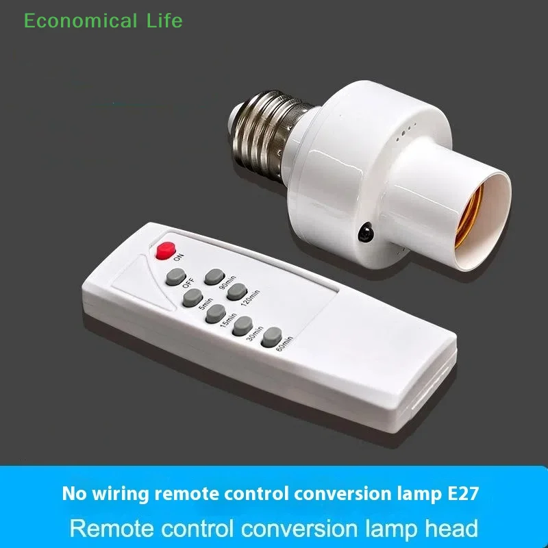 

AC85-265V E27 Lamp Base With Wireless Smart Remote Control Intelligent Switch Lamp Holder Cap Smart Home Accessory