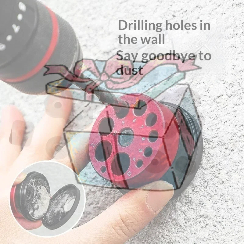 Red Dust Extractor Attachment For Impact Drills - Removes Dust And Debris During Drilling,Ideal For Construction And DIY Project