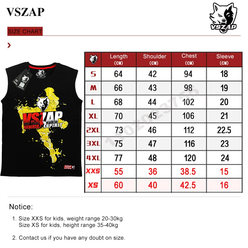 VSZAP Muay Thai Shirt Kick Boxing Shirt Men Women Sleeveless Fight Kickboxing Tank Top Jersey Jiujitsu Martial Arts MMA Clothes