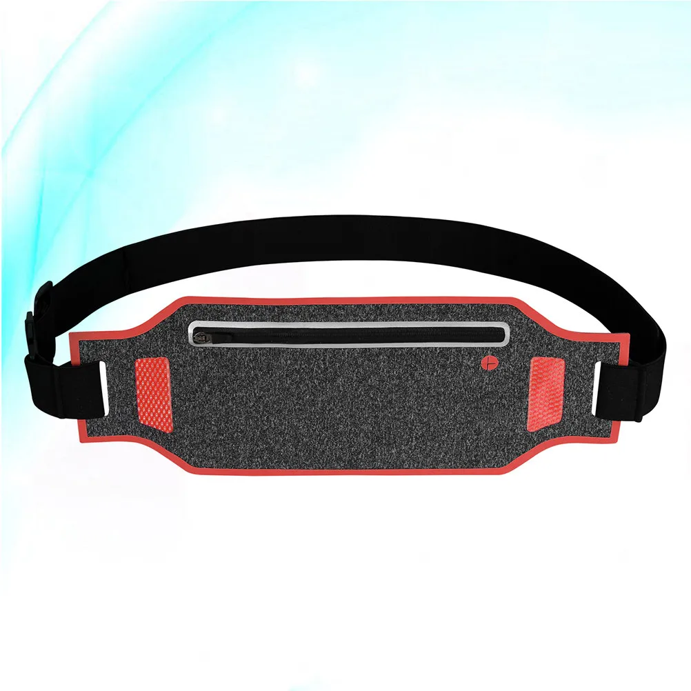 

Sports Waist Bag Running Pouch Ultra-Thin Elastic Adjustable Belt Pack for Men Women Outdoor Fitness Hiking Travel Red Black