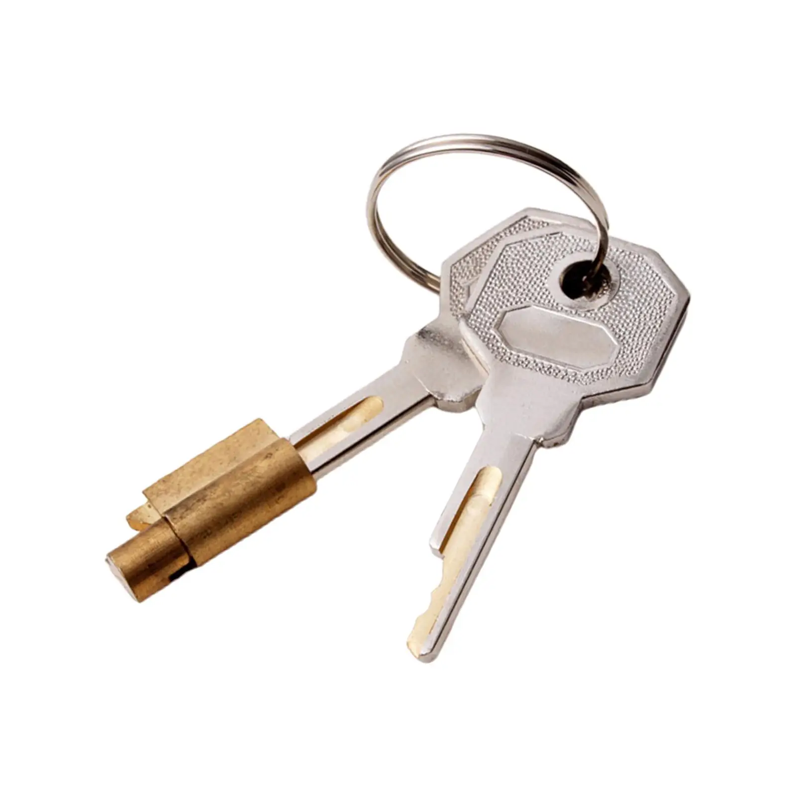 Multifunctional Steel Lock Cylinder for Cabinets Refrigerator Safe Drawer Box Lock with Key for Home and Garage Use