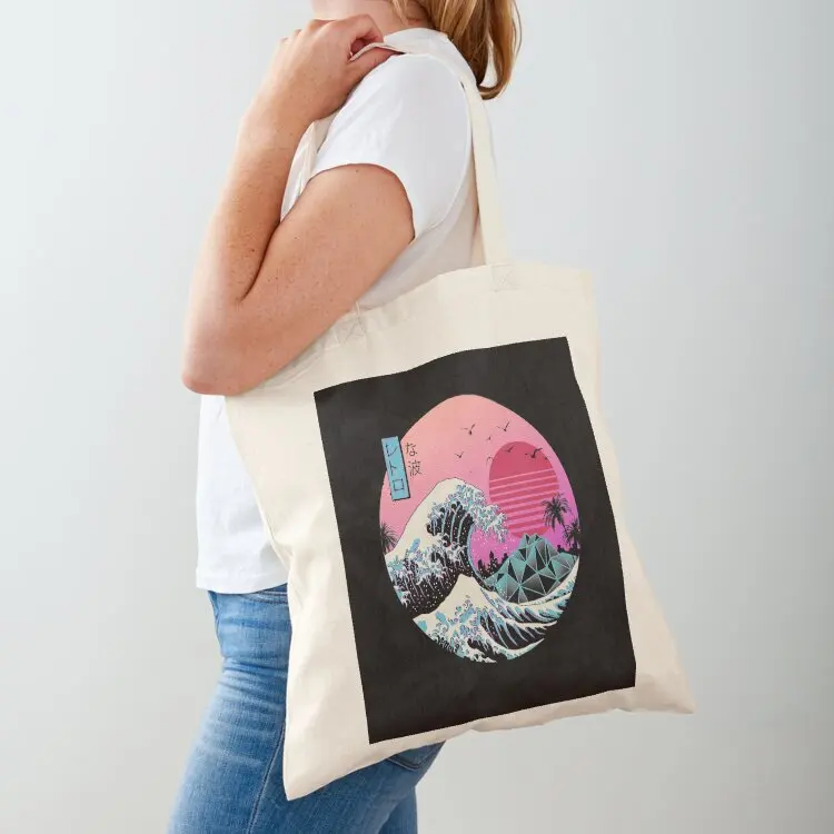 The Great Retro Wave Tote Bag ecological bags personalized tote Customizable tote bag