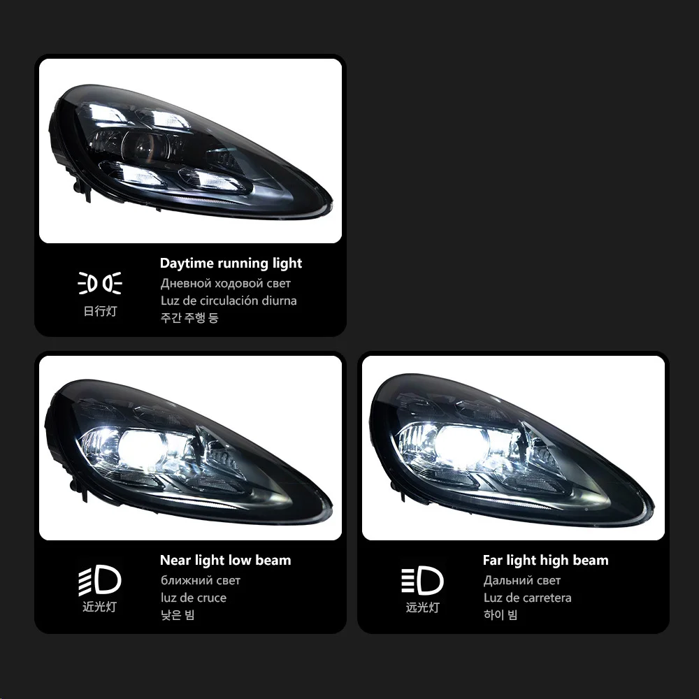 Headlights LED Head Lamps For Porsche Cayenne 958.1 958.2 2011-2018 Upgrade 2020 Matrix