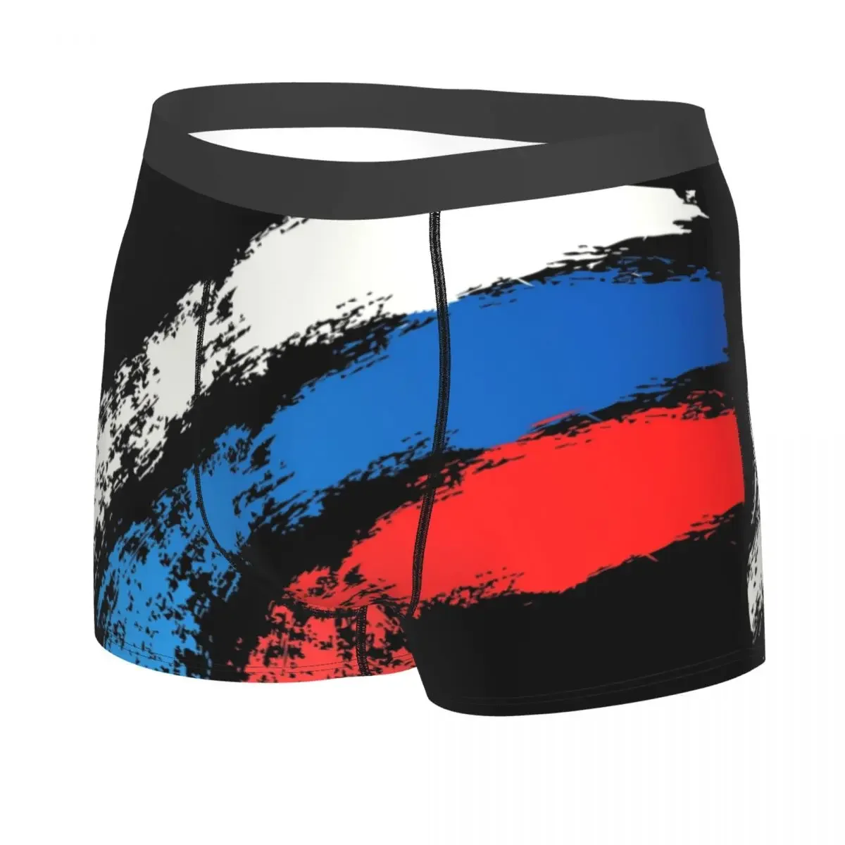 Custom Russia Flag Russian Pride Underwear Men Printed Boxer Briefs Shorts Panties Soft Underpants