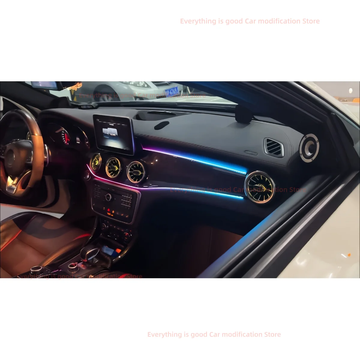 For Mercedes Benz A-Class W176/GLA X156/CLA C117 LED atmosphere lamp Upgrade Decorative strip Ambient light Luminous air outlet