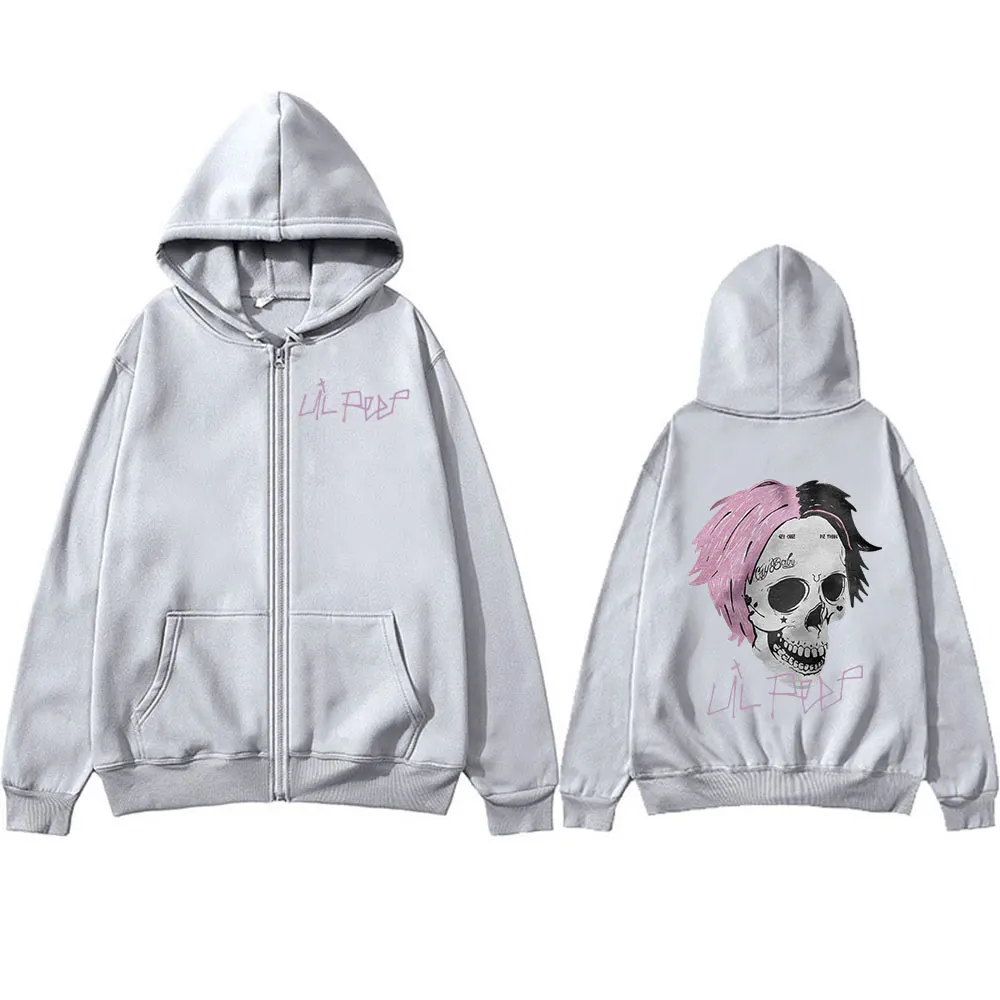 Lil Peep Cry bebek fermuar Hoodies erkek giyim moda Vintage Hip Hop boy Zip Up tişörtü Unisex rahat Hoodie ceketler