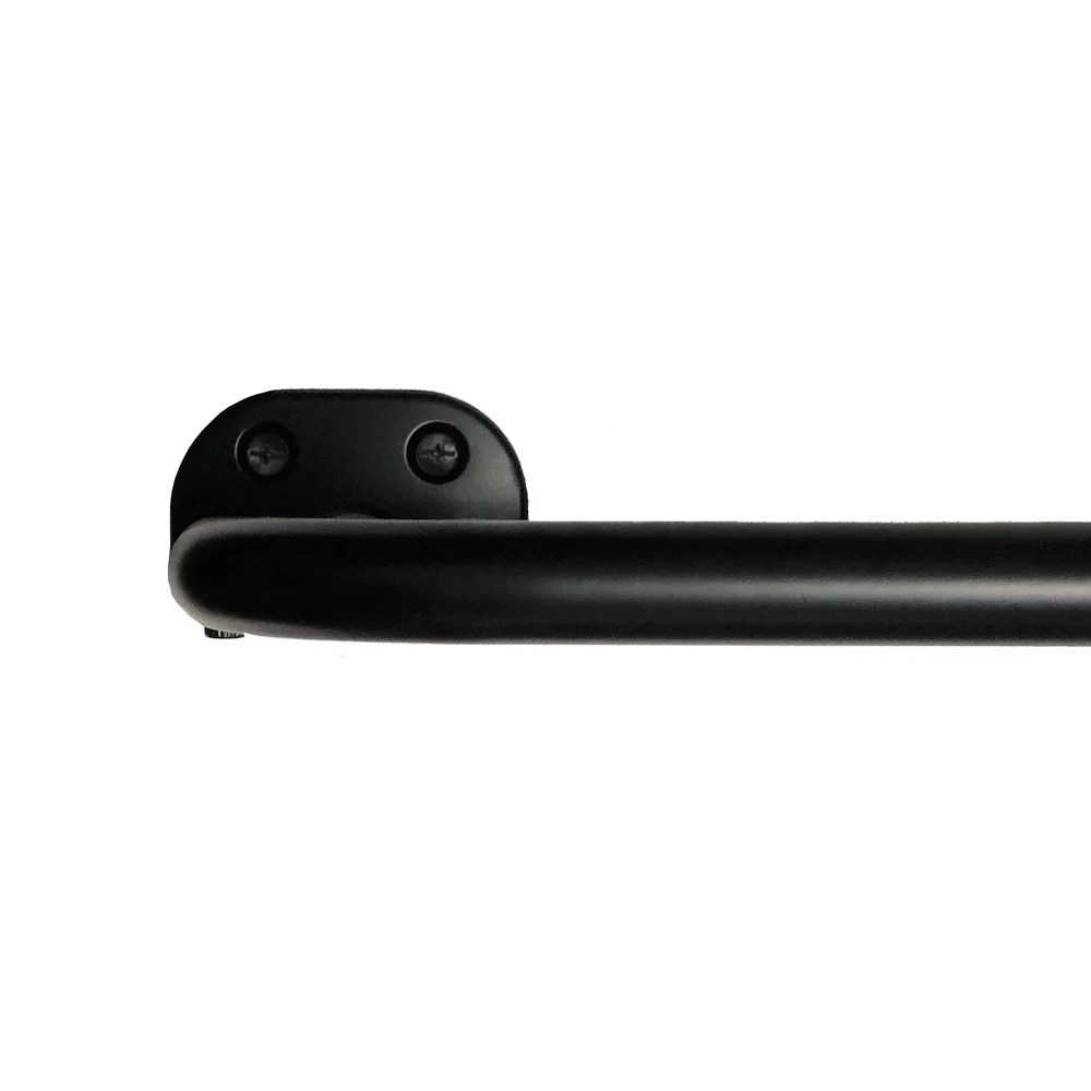 3 Pack Adjustable Black Wrap Room Darkening Double Curtain Rod Set 30-84 Inch Includes Mounting Hardware Easy Install