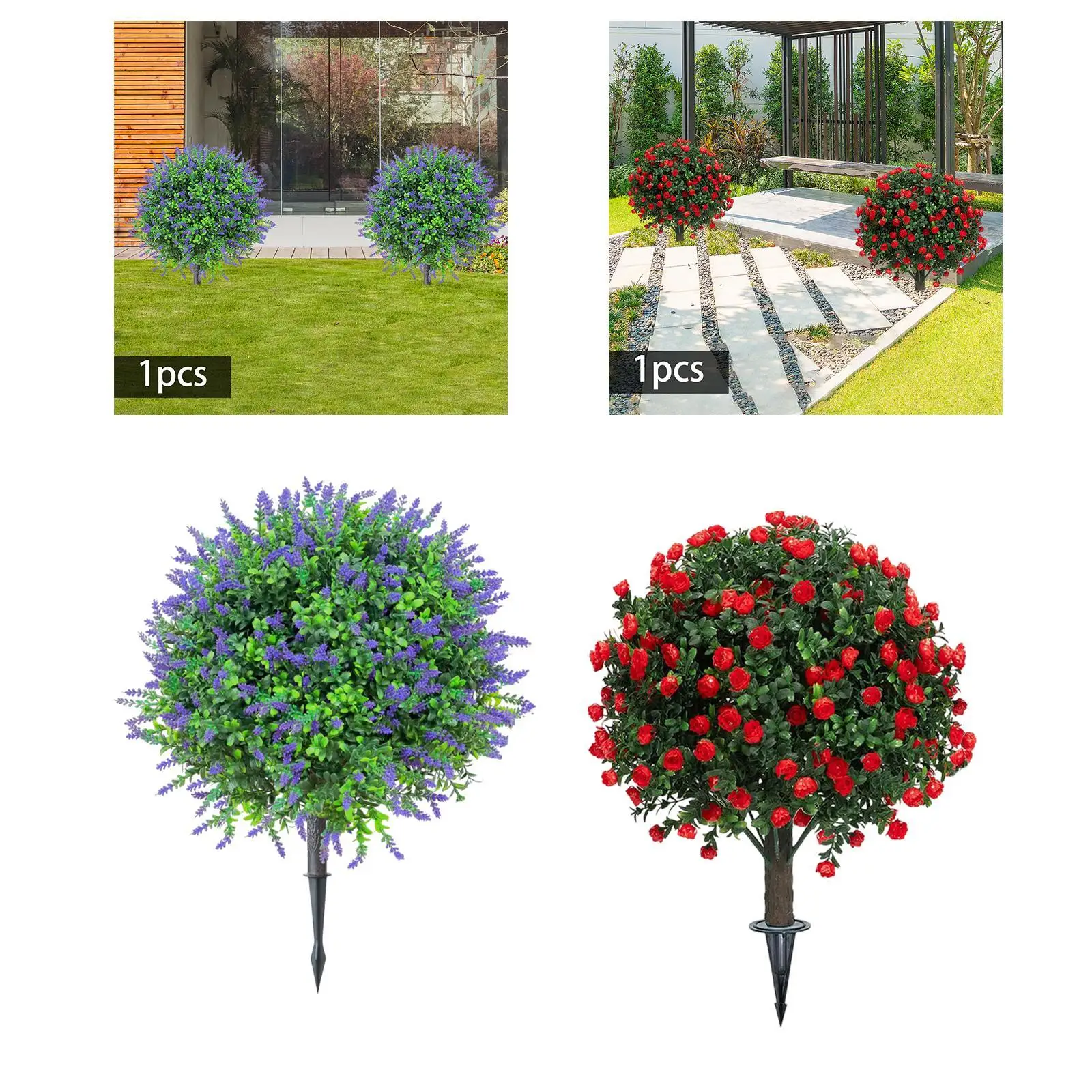 

Garden Artificial Flower Stake Reusable Premium Gift for Patio Outdoor Yard