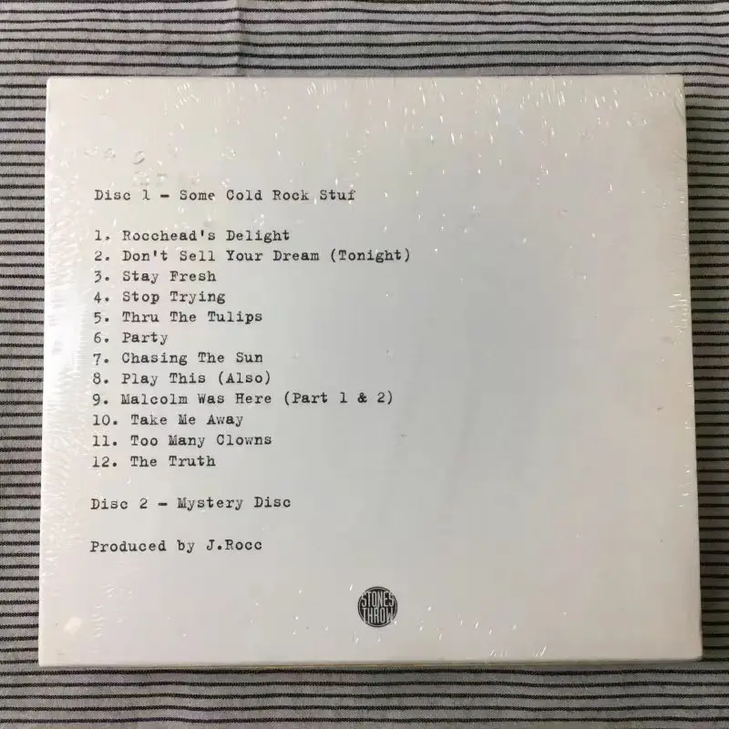 CD J.Rocc – Some Cold Rock Stuf 2CD, 2011 Stones Throw, Instrumental Hip-Hop, Beat Junkies Founder, Mystery Disc Edition