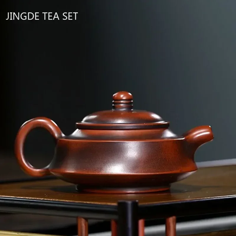 Imagem -02 - Tradicional Antique Yixing Tea Pot Bule de Argila Roxa Chaleira de Beleza Handmade Boutique Teaware Presentes de Cerimônia Chinesa 140ml