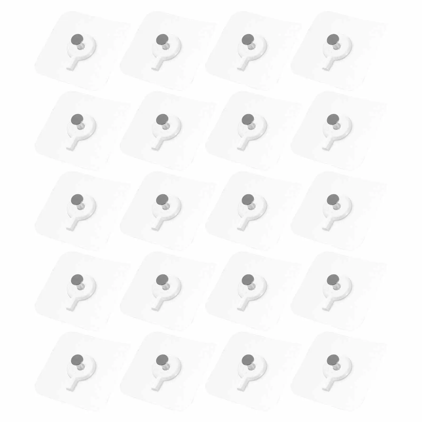20Pcs Nail-Free Hanging Hook Household Strong Adhesive Wall Hooks Multi-Purpose Self Adhesive Non Trace Home Use