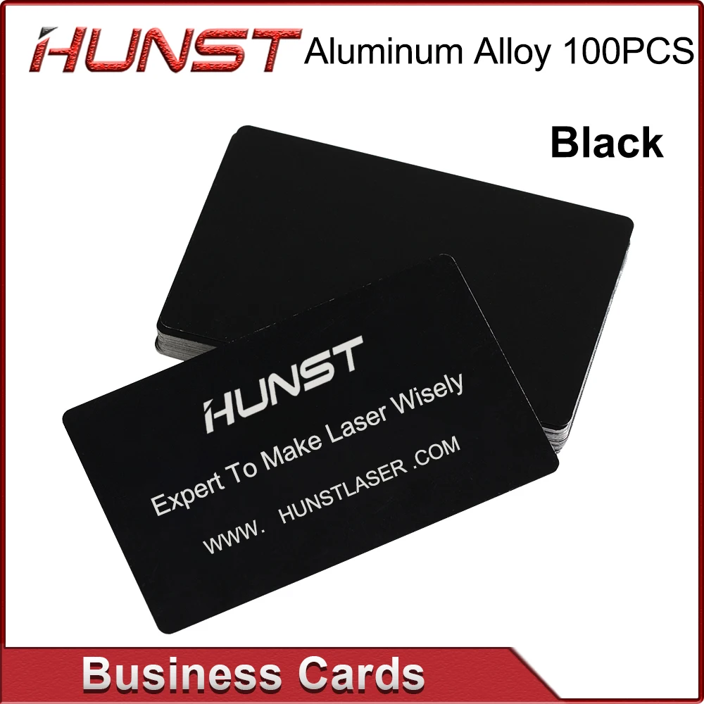 Hunst 100PCS/LOT Business Name Cards Multicolor Aluminium Alloy Metal Sheet Testing Material for Laser Marking Machine