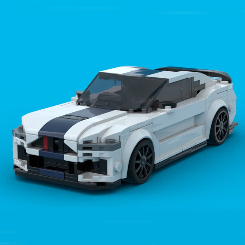 

425PCS New MOC City Highway 2017 Mustang GT350R Sports Car Modular Children's Educational Building Blocks Toys