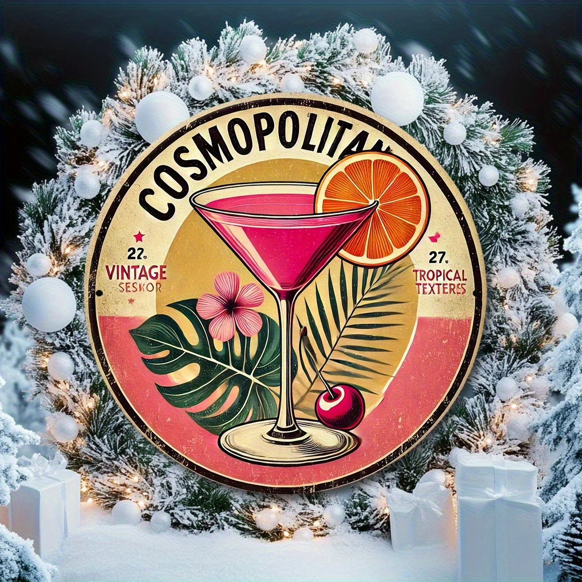 Of Vintage Cosmopolitan Metal Plate - 7.9