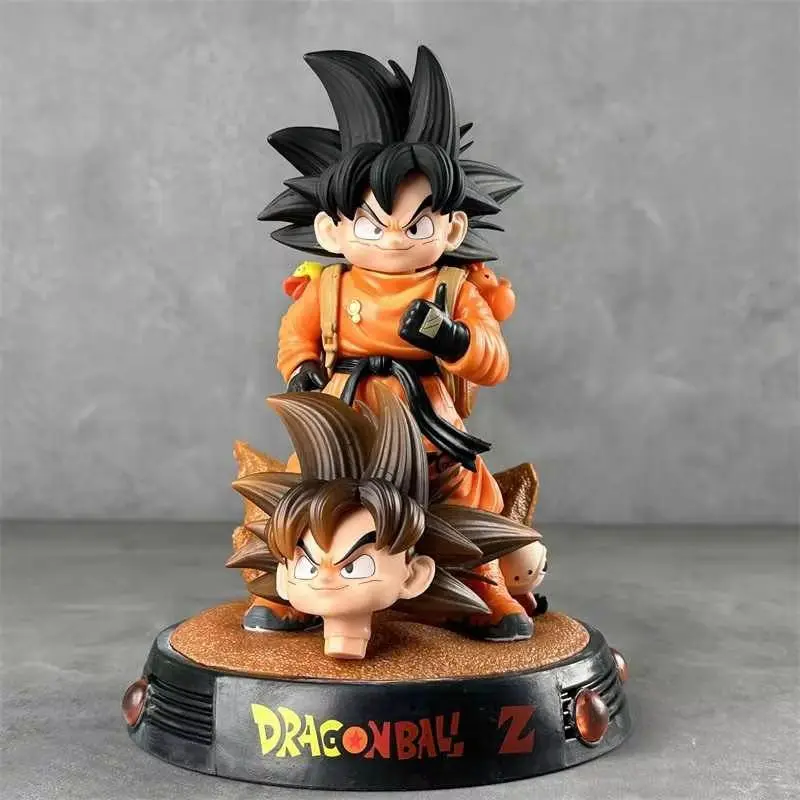 

Мини-фигурка Dragon Ball Travel Wukong, двуглавая резьба, которую можно обменять с базовым орнаментом, фигурка Dragon Ball