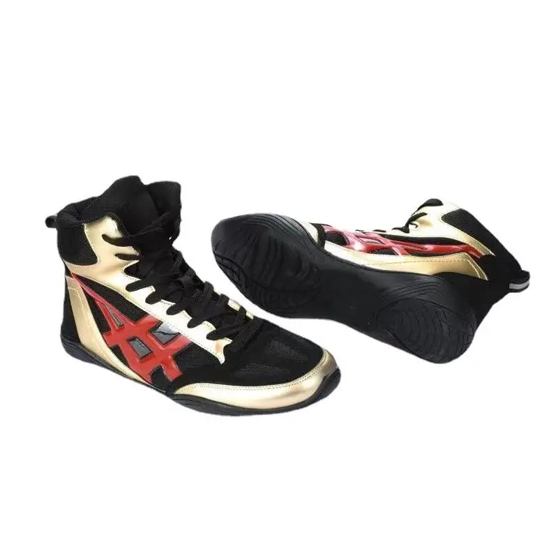 Zapatos de lucha de boxeo profesionales para hombres y mujeres, botas ligeras y transpirables, los mejores zapatos de lucha libre de boxeo