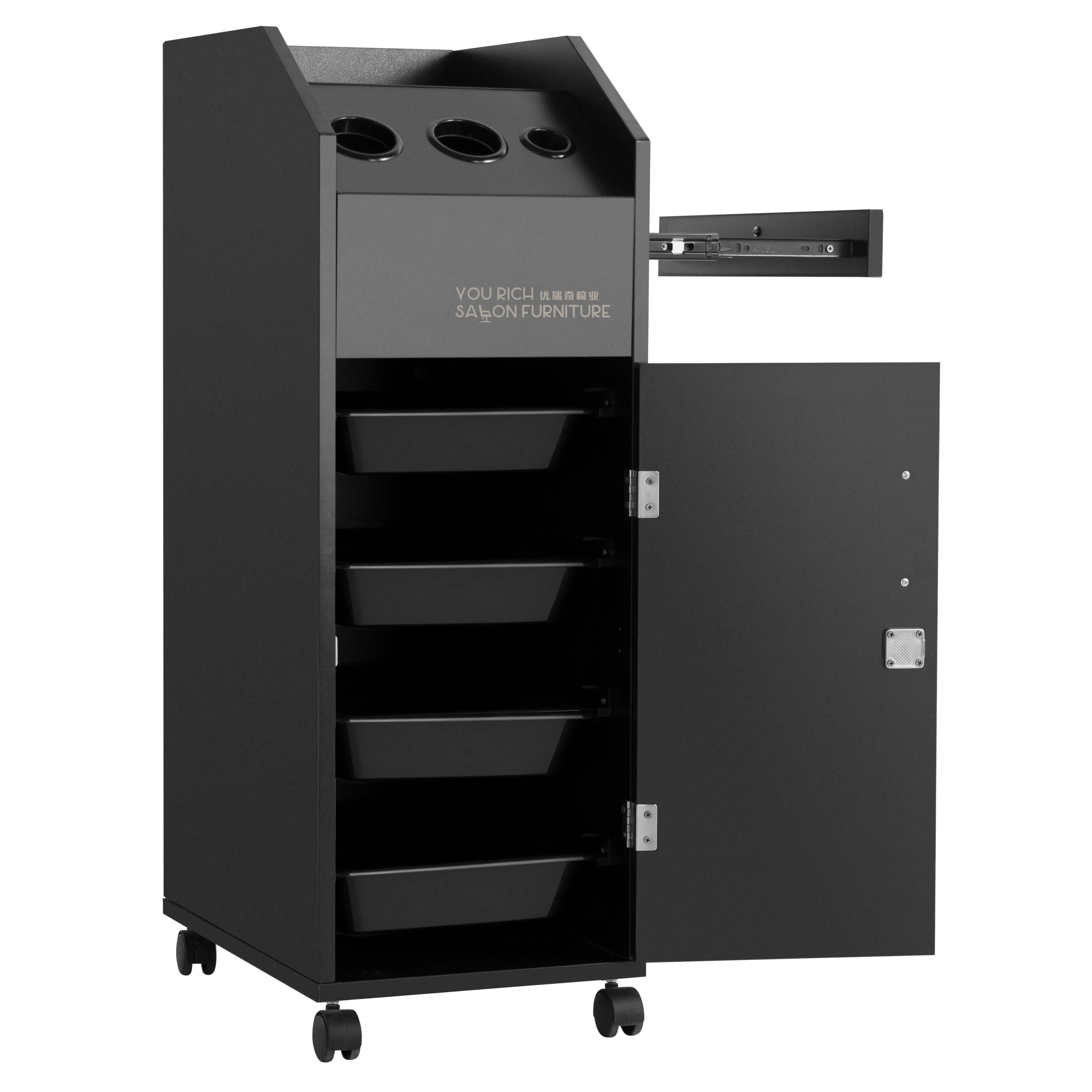 Salon Trolley,Professional Wood Trolley Rolling Cart For Hair Salon 4 Drawer Beauty Furniture Modern Style Space Saving For Bedr