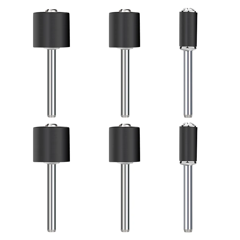 XCAN 6 pièces mandrins à tambour en caoutchouc tige de 1/8 pouces pour accessoires Dremel outils rotatifs 1/2 3/8 1/4 pouces mandrins pour le ponçage et le meulage