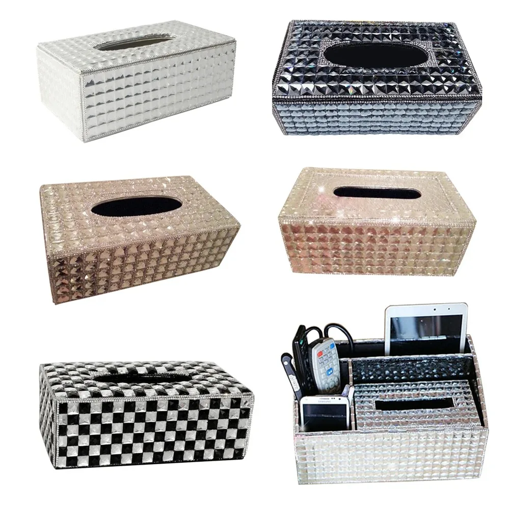 

Car Car Accessories Bling Room Desktop Tissue Box Pen Holder Paper Dispenser Bathroom Home