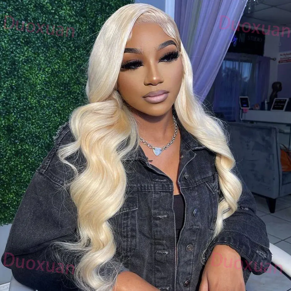 Parrucche per capelli umani 613 dell'onda del corpo 13x4 13x6 Parrucca frontale in pizzo HD Pre pizzicata 200 Densità 30 pollici Bionda 613 Parrucca per capelli umani anteriori in pizzo