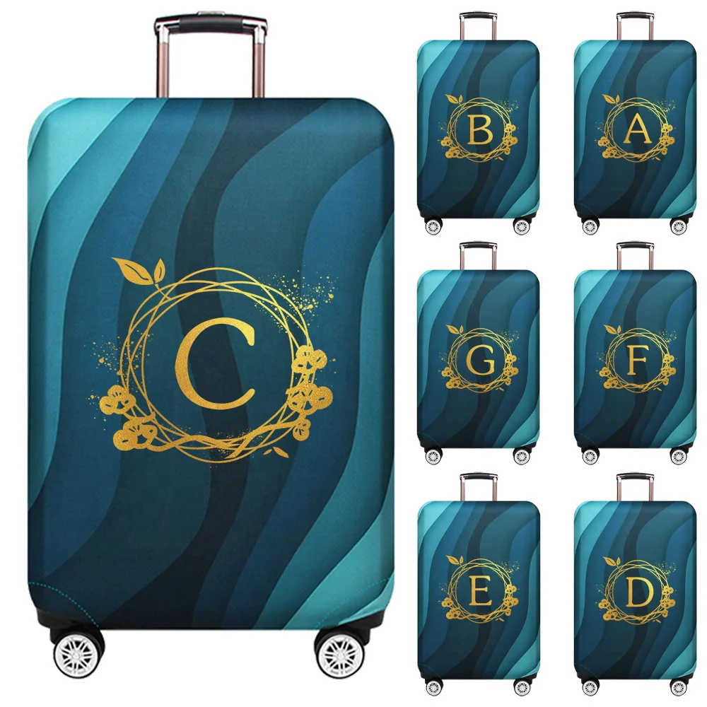 

Luggage Covers 18-32inch Protector Travel Luggage Suitcase Protective Cover Stretch Dust Covers Print Wreath Letter Series