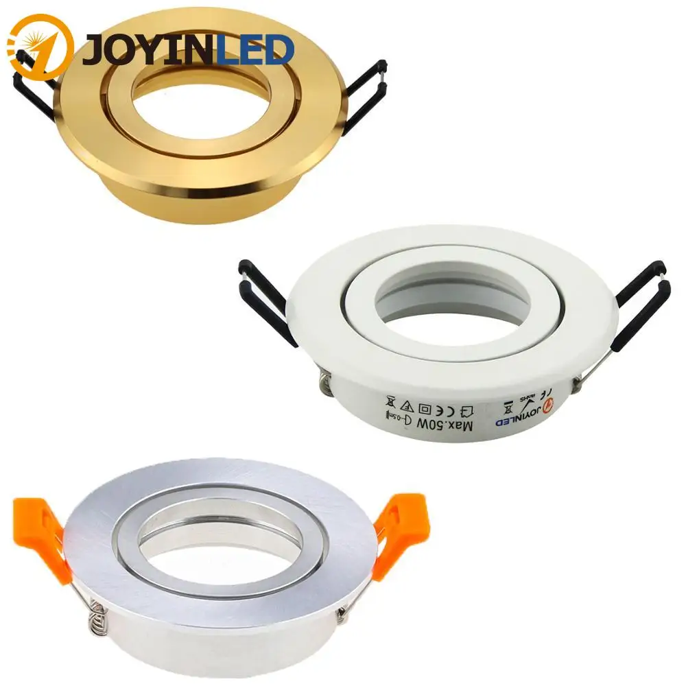 New Round White Nickel Golden GU10/MR16 Spot Light Led Down light Frame Kits Recessed Led Down light Fixture With Cutout 65mm