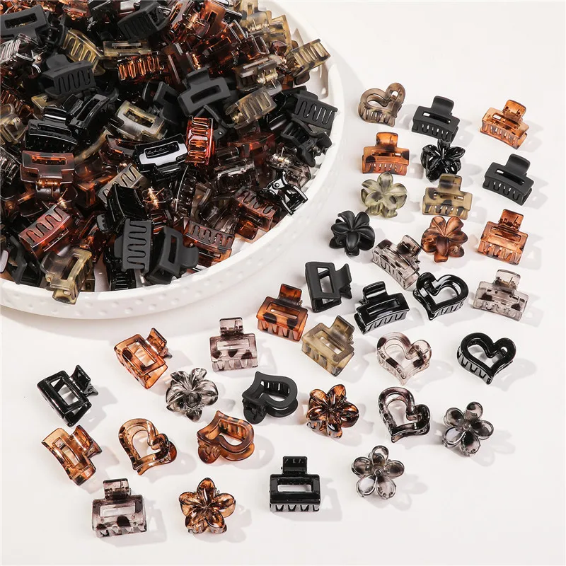 Paquete de mini pinzas para el cabello con flores para mujer: pinzas para peinar sin arrugas para flequillo y peinado pequeño