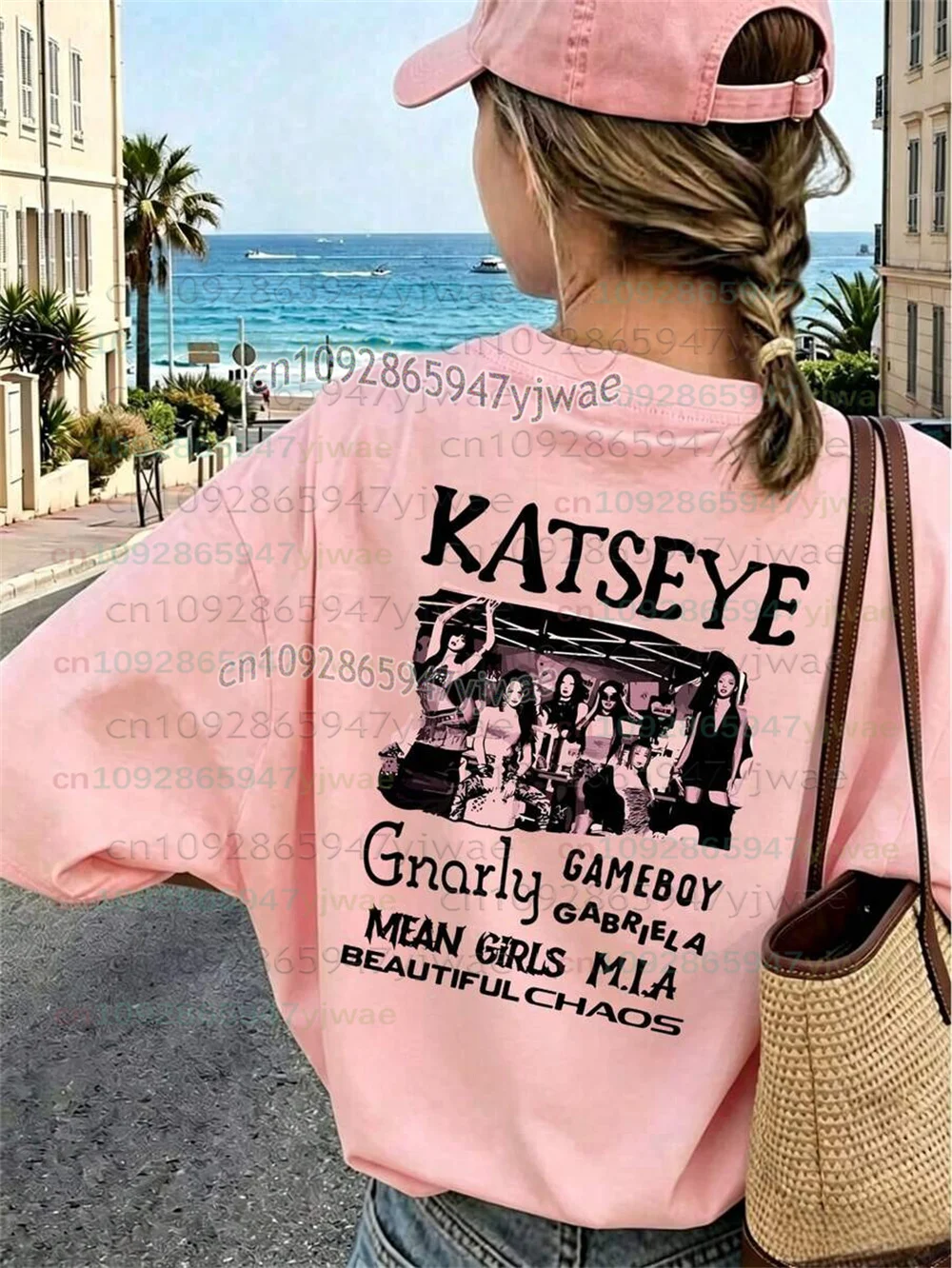 2026 Katseye Lustiges Print-T-Shirt für Damen und Herren, Lässige Grafik-Tops, Unisex O-Ausschnitt Kurzarm T-Shirt, Gothic Y2k T-Shirt Kleidung – Detail 4