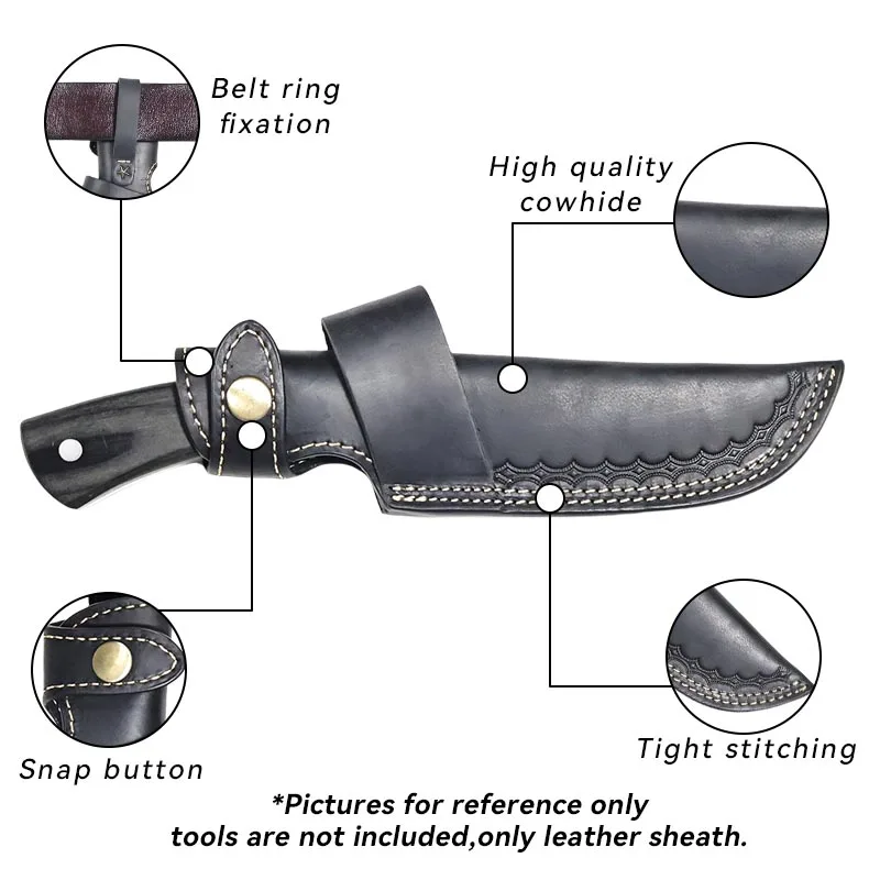 1 قطعة سكين صندوق خارجي كاجوال للرجال كامل مع غمد، صندوق سكين جلدي يتميز بحزام، طقم سكاكين edknife مع حزام، سكين مدمج