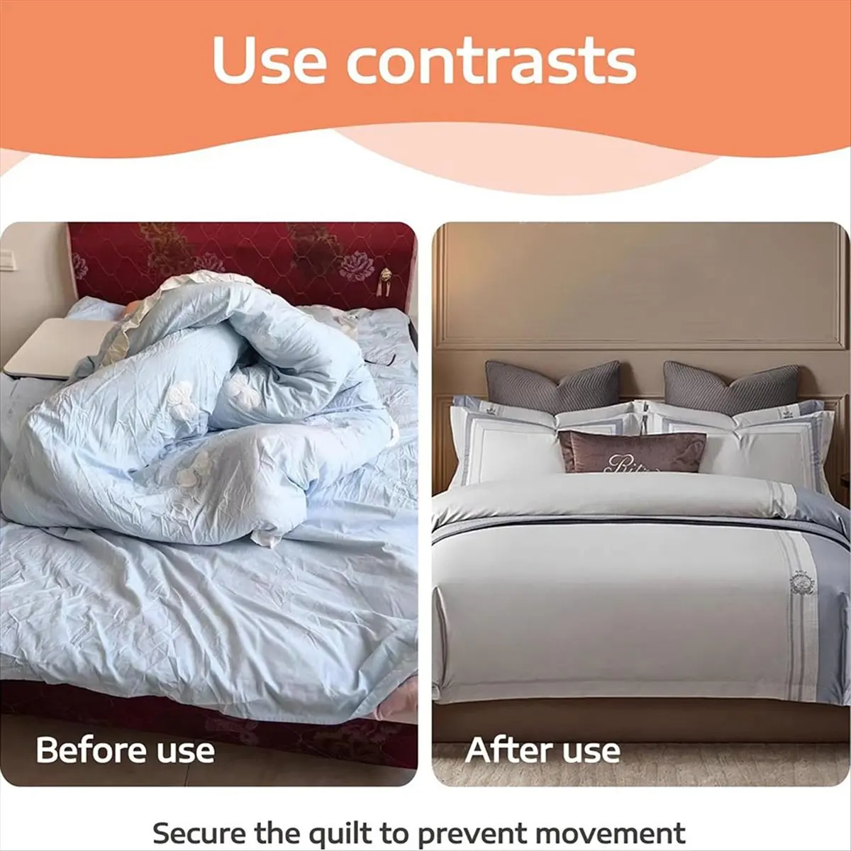 KSOL 16 Pack Duvet Clips,Duvet Clips to Hold Comforter Inside,Convenient and Reusable Duvet Snap Clips Duvet Cover Clips