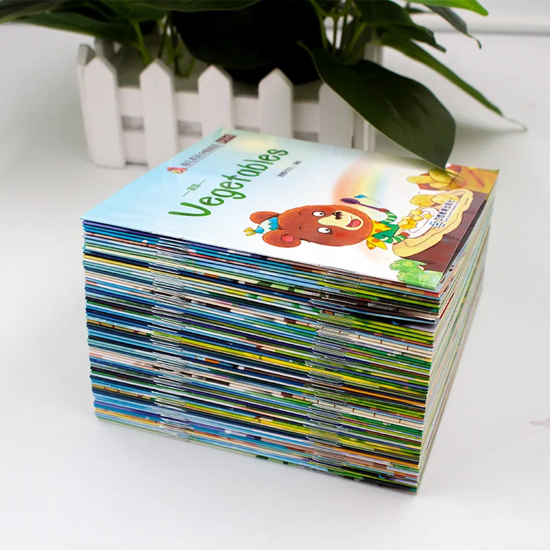 60pcs/Set Video Reading Children's English Early Learning Picture Book Storybook Enlightenment Cognitive Tale Bedtime Story