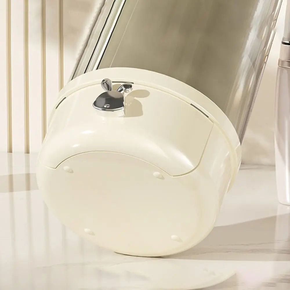 

Plastic Makeup Brush Holder Large Capacity Rotatable Cylinder Makeup Brush Storage Bucket with Lid Dustproof Makeup Organizer