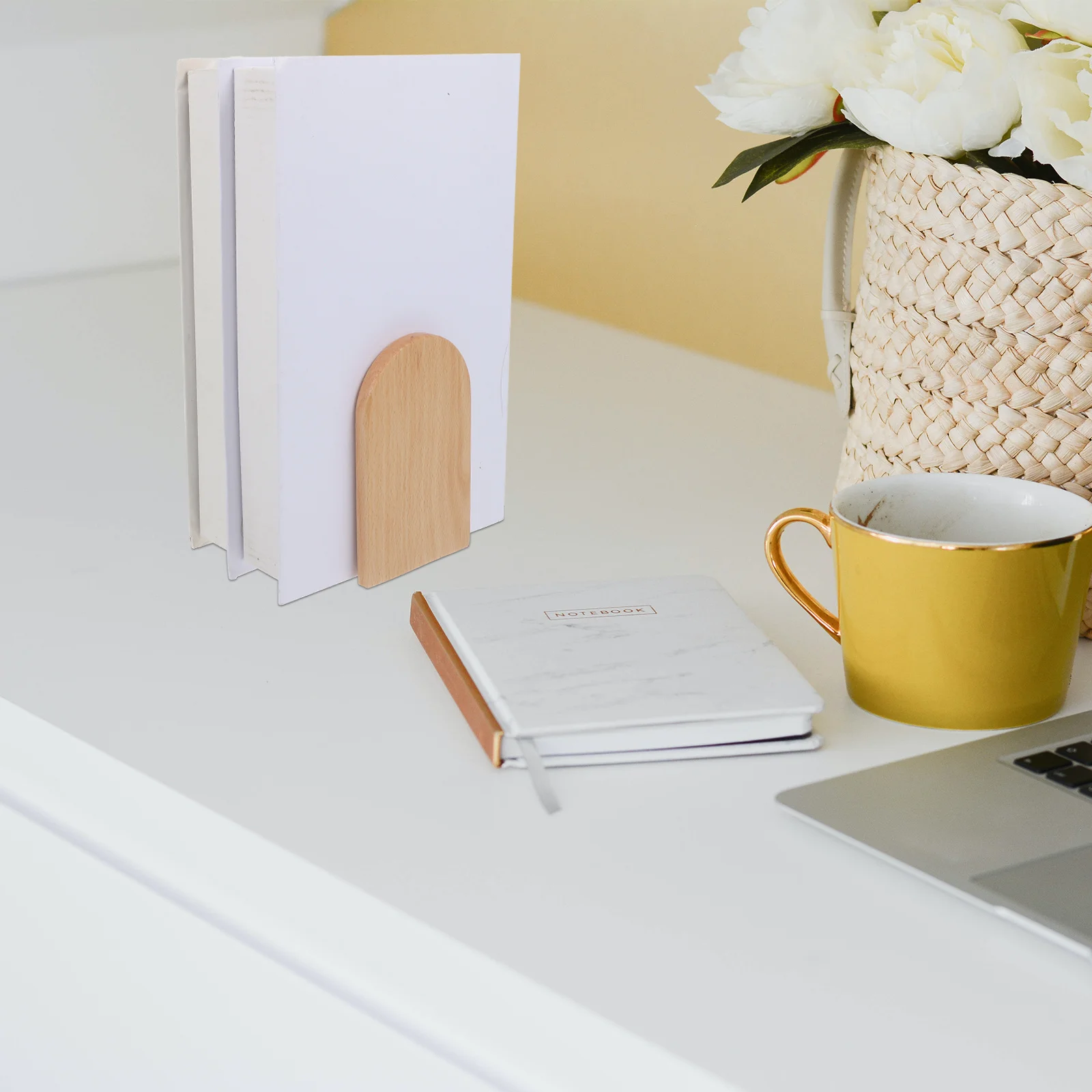 منظم ديكور من الخشب الحديدي الفاخر بأسلوب بسيط للمنزل والمكاتب والكتب والمجلات ودفاتر خشبية