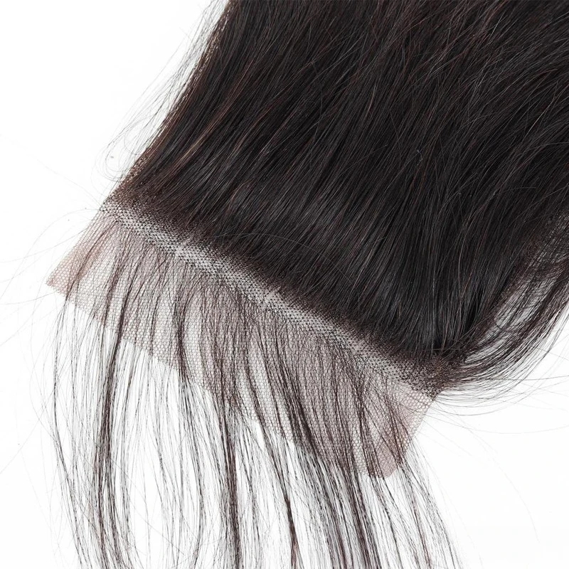 4x4 Lace Closure, glattes Echthaar, natürliche Farbe, 10-22 Zoll, weiches Remy-Haar, 150% Dichte, für Anfänger geeignet, kann in jeder Farbe gefärbt werden. – Detail 3
